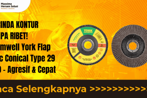 Cromwell York Flap Disc Conical Type 29 P40: Bantalan Amplas Kerucut untuk Penggerindaan Agresif & Hasil Akhir Rata