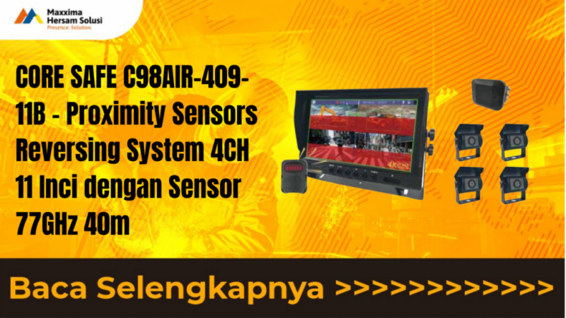 CORE SAFE C98AIR-409-11B – Sistem AI Monitor 9 Inci 4CH dengan Sensor Mundur 40M