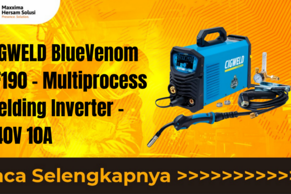 CIGWELD BlueVenom XF190 – Multiprocess Welding Inverter – 240V 10A Revolusi Portabilitas dan Fleksibilitas dalam Satu Perangkat Las
